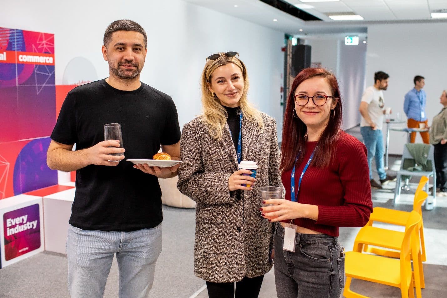 colleagues enjoying coffee together