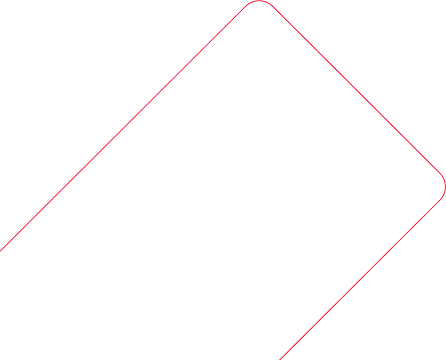 A large, tilted rhombus shape outlined in thin red lines with rounded corners, likely intended as a graphic frame or background element for overlaying content.