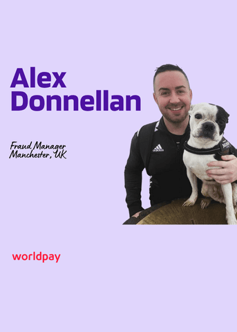 male headshot with dog