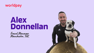 male headshot with dog