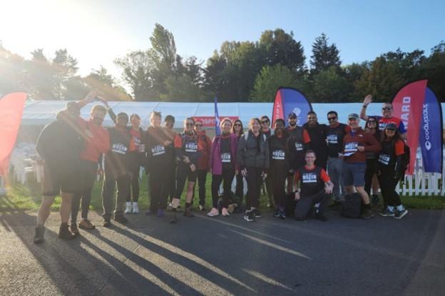group of people ready to race